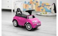 Paspiriama mašinėlė FIAT 500, rožinė-Judėjimui, Paspiriamosios mašinėlės ir jų priedai, Paspiriamos mašinėlės-e-vaikas