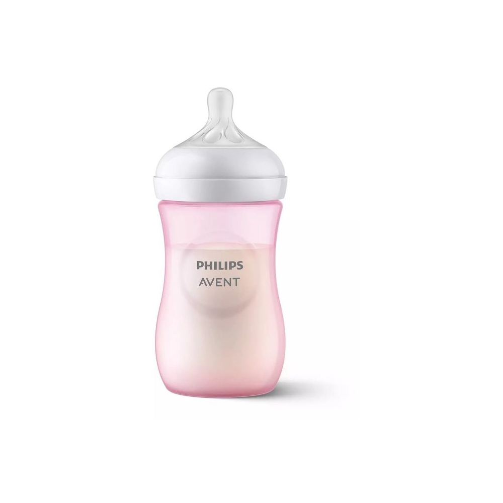SCY903/11 REAGUOJANTIS NATŪRALUS BUTELIS 260ML ROŽINĖS SPALVOS-Maitinimui, Buteliukai ir žindukai-e-vaikas