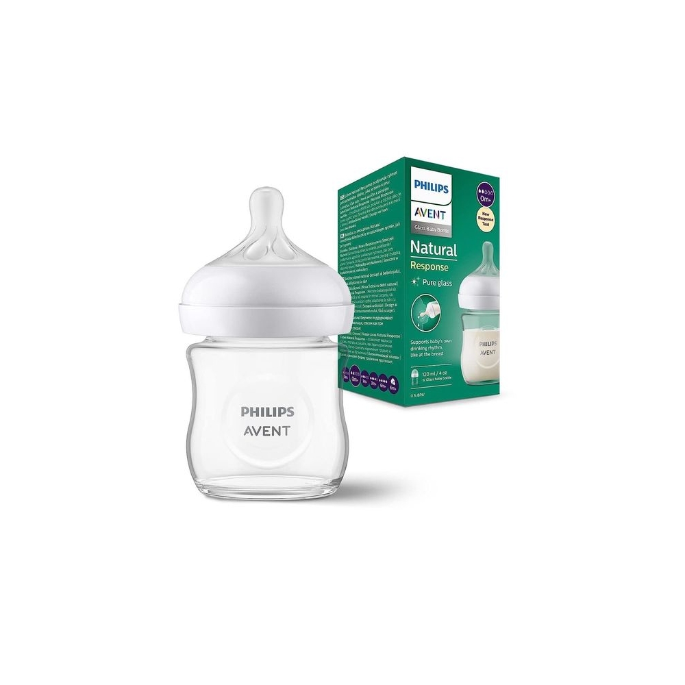 SCY930/01 STIKLINIS BUTELIUKAS REAGUOJA NATŪRALIAI 120ML-Maitinimui, Buteliukai ir žindukai-e-vaikas