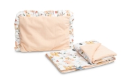 AKSOMINIS VEŽIMĖLIO KOMPLEKTAS SU APVADAIS "PEACH PICNIC-Miegui, Patalynė vaikams ir kūdikiams, Pagalvės, antklodės-e-vaikas