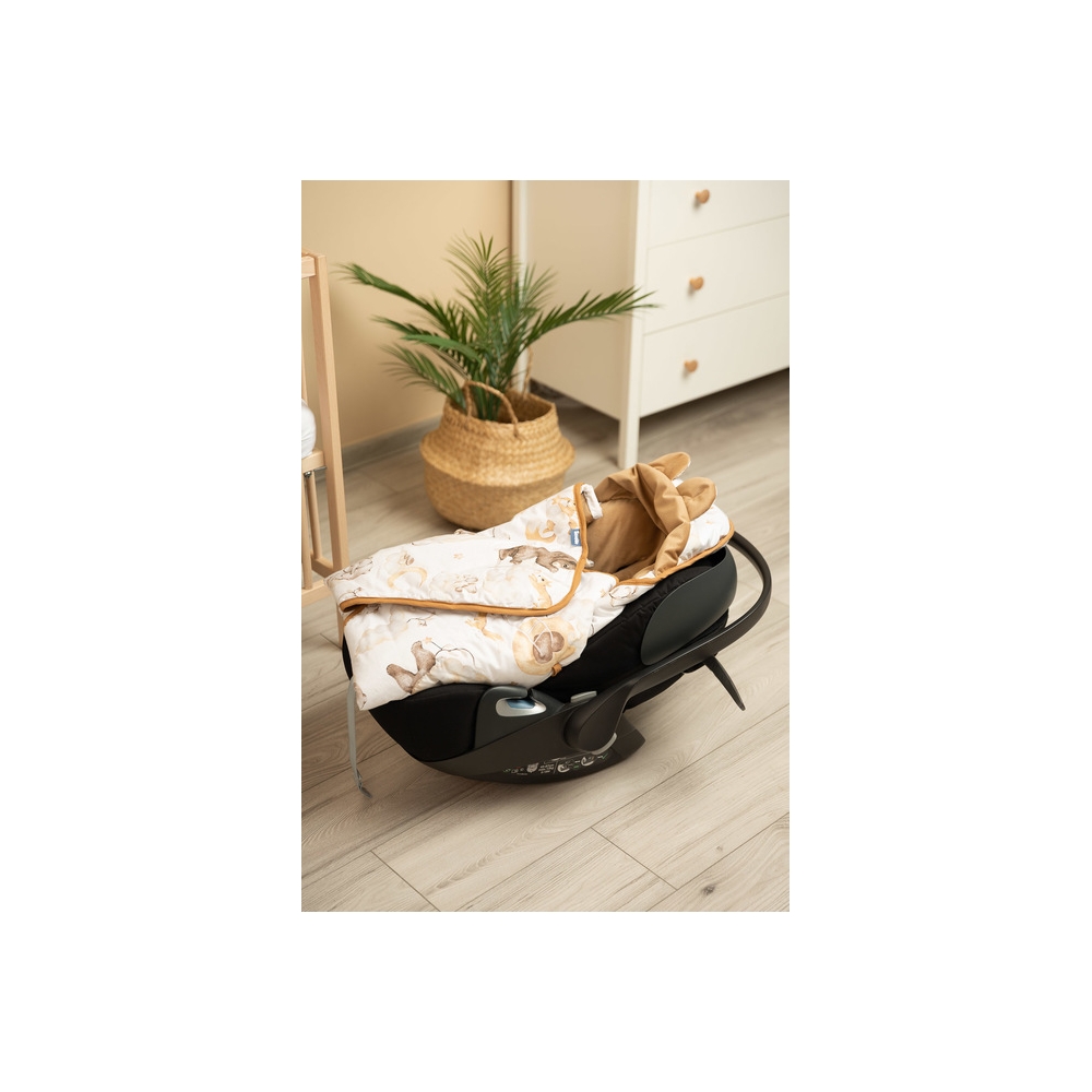 Miegmaišis / autokėdutės užklotas Sensillo Velvet XL, Sleep Beige