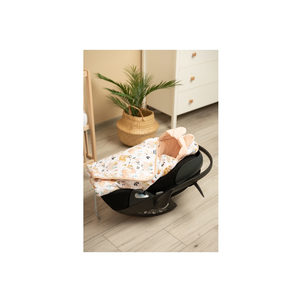 Miegmaišis / autokėdutės užklotas Sensillo Velvet XL, Picnic Peach