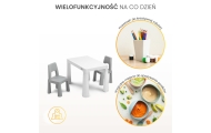 Vaikiškų baldų rinkinys Toyz MONTI, Grey-Vaiko kambariui, Staliukai ir kėdės-e-vaikas