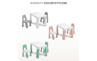 Vaikiškų baldų rinkinys Toyz MONTI, Pink-Vaiko kambariui, Staliukai ir kėdės-e-vaikas