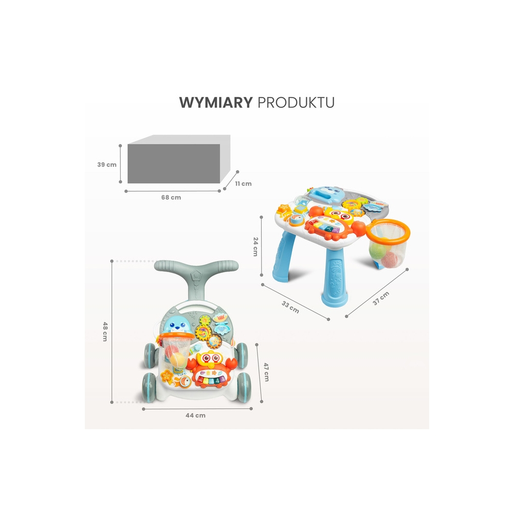 PCHACZ-STOLIK 2 W 1 SPARK GREY