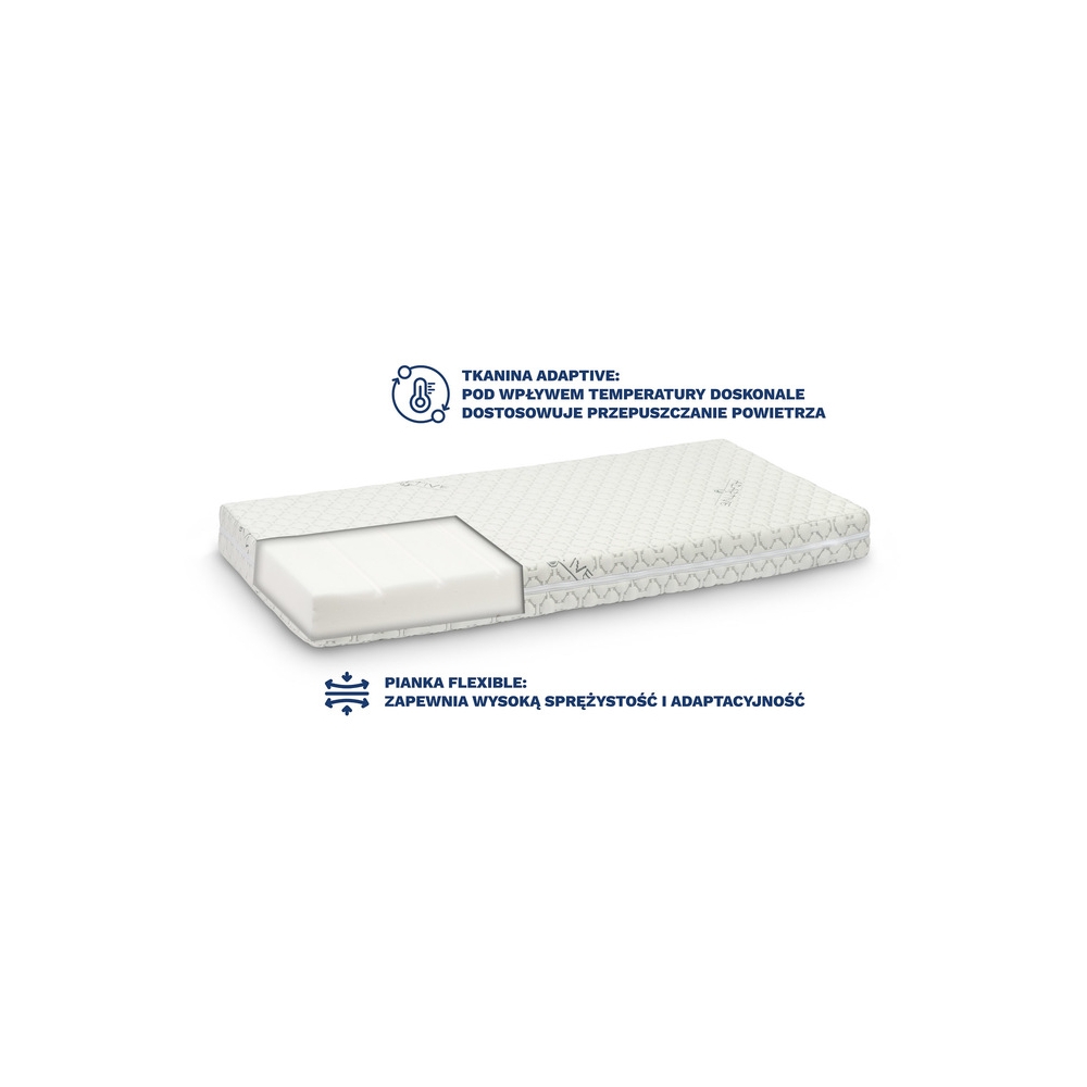 Dvipusis čiužinys MATERAC FLEXIBLE 120x60 (11 cm)-Miegui, Čiužiniai-e-vaikas