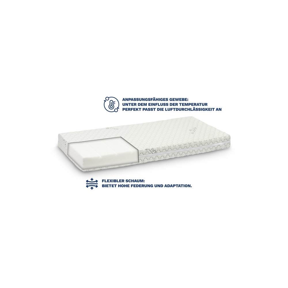Dvipusis čiužinys MATERAC FLEXIBLE 120x60 (11 cm)-Miegui, Čiužiniai-e-vaikas