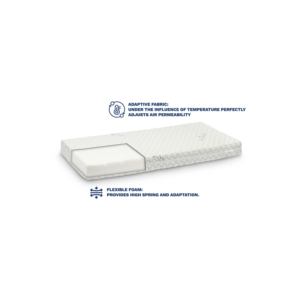 Dvipusis čiužinys MATERAC FLEXIBLE 120x60 (11 cm)-Miegui, Čiužiniai-e-vaikas