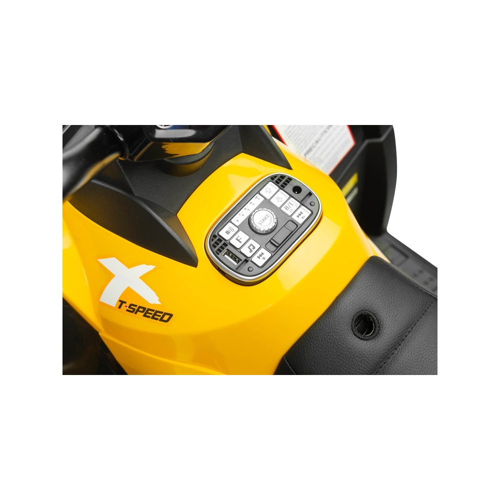 Elektrinis keturratis Toyz Rush, Yellow-Elektromobiliai vaikams, Keturračiai ir bagiai-e-vaikas