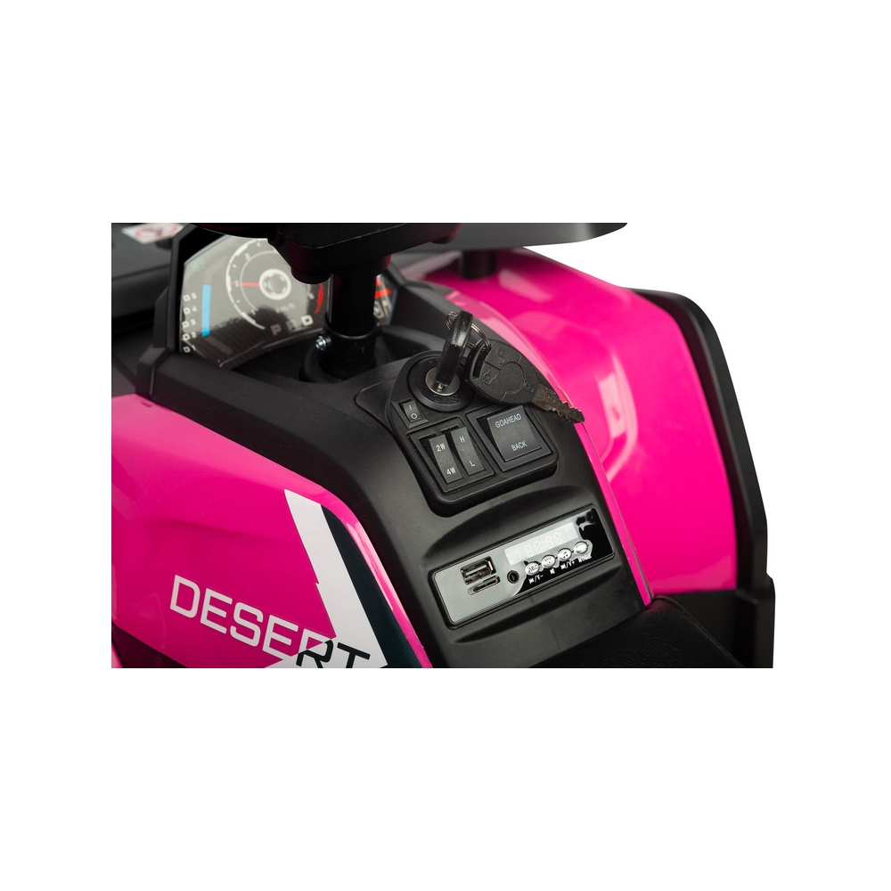 AKUMULIATORINĖ TRANSPORTO PRIEMONĖ TERRA PINK-Elektromobiliai vaikams, Keturračiai ir bagiai-e-vaikas