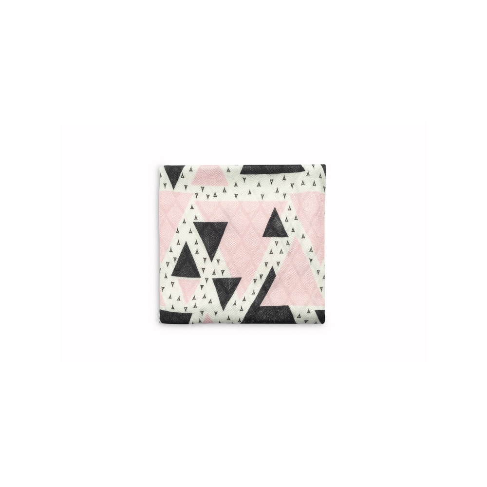 Bambukinis vystyklas Sensillo 75x75, rožiniai trikampiai-Priežiūrai, Vonios tekstilė, Vystyklai-e-vaikas