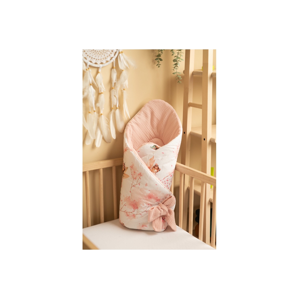 Muslino kūdikio vokelis TISSUE PANT 75x75 Pink