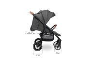 Sportinis vežimėlis Caretero ELMA, Dark Grey