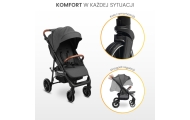 Sportinis vežimėlis Caretero ELMA, Dark Grey