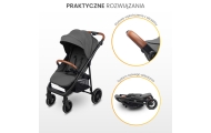 WÓZEK SPACEROWY ELMA DARK GREY