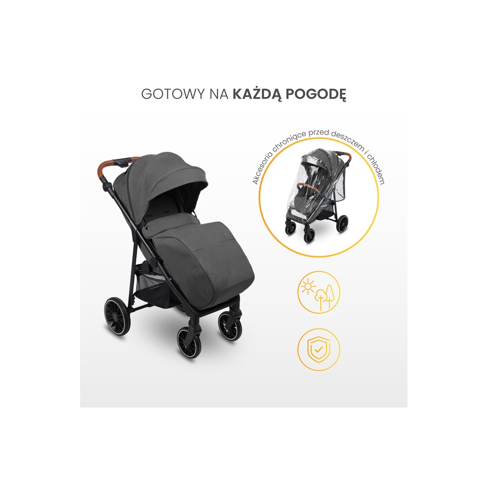 Sportinis vežimėlis Caretero ELMA, Dark Grey-Vaikiški vežimėliai, Sportiniai vežimėliai-e-vaikas