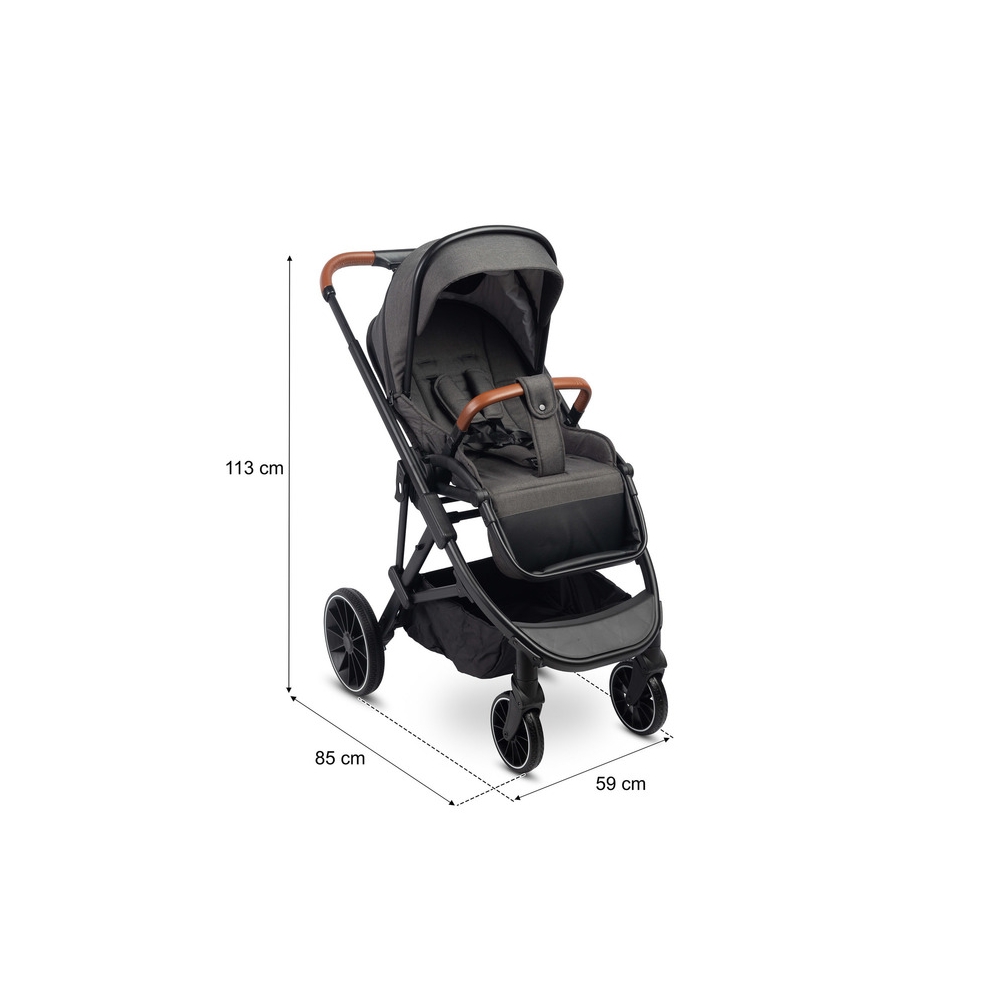 Sportinins vežimėlis Caretero Ratio, Dark Grey-Vaikiški vežimėliai, Sportiniai vežimėliai-e-vaikas