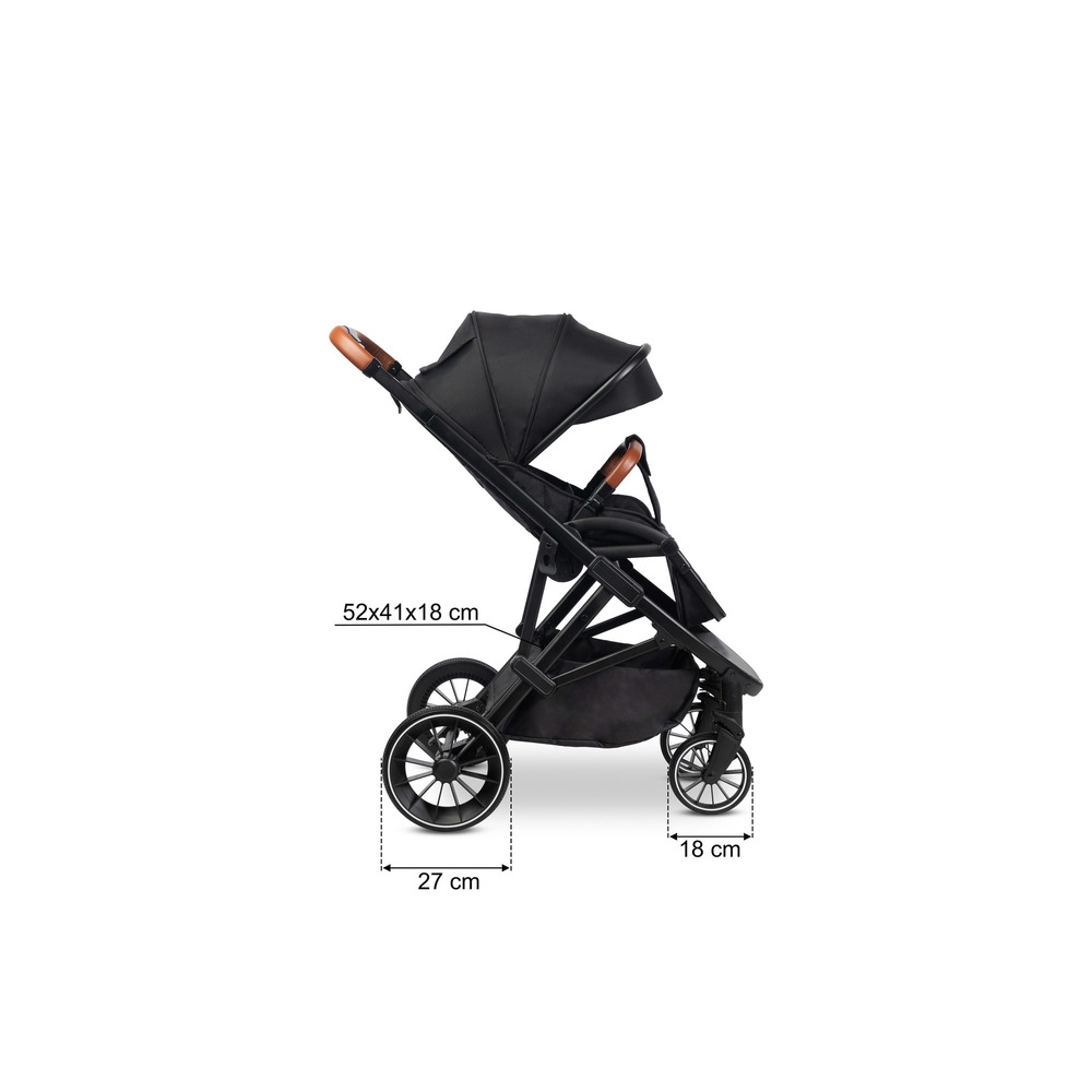 Sportinins vežimėlis Caretero Ratio, Black-Vaikiški vežimėliai, Sportiniai vežimėliai-e-vaikas