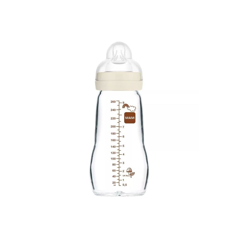 1261 STIKLINIS BUTELIS 260ML FEEL GOOD FOREST UNIXES-Maitinimui, Buteliukai ir žindukai-e-vaikas
