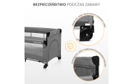 ŁÓŻECZKO TURYSTYCZNE ESTI Z OPUSZCZANYM BOKIEM BLACK