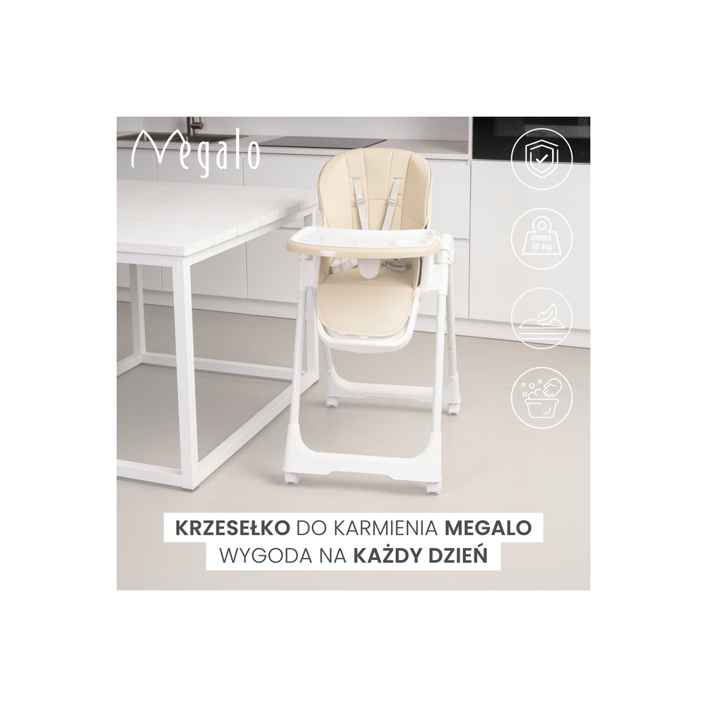 KRZESEŁKO DO KARMIENIA MEGALO BEIGE