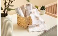 PIELUCHA MUŚLINOWA SZARO - BEŻOWY MIŚ (Opak - 3 szt)