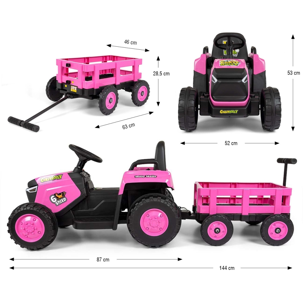Pojazd na akumulator Rolly Pink