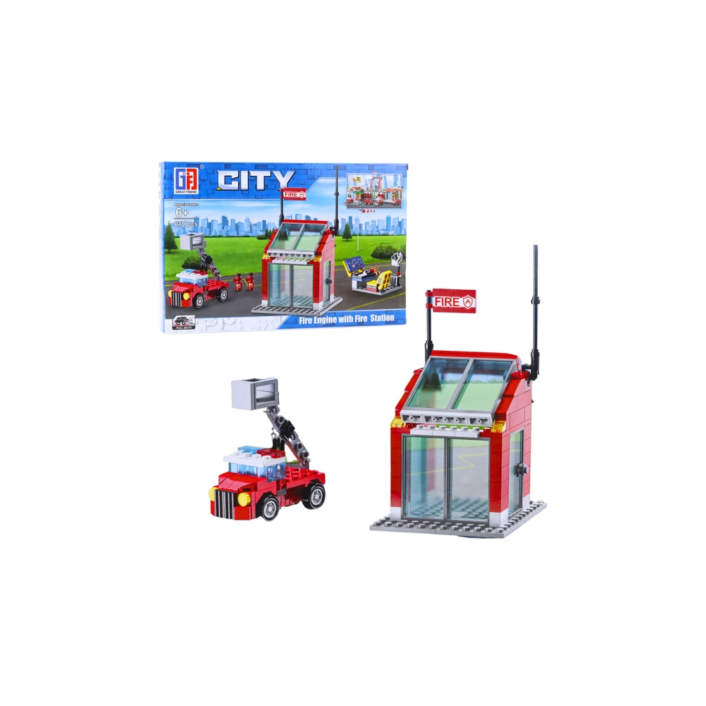 Konstruktorius Gaisrinės garažo bazė, 203–210 el.-Žaislai, Konstruktoriai, Lego, statybiniai blokai-e-vaikas