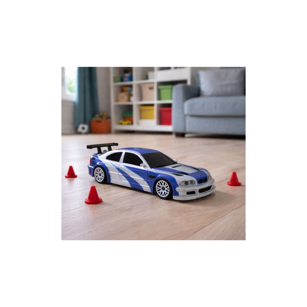 Sportinis driftavimo automobilis E46 su nuotolinio valdymo pultu, 15 km/h, 1:43-Žaislai, Auto ir transporto žaislai, Valdomos ra