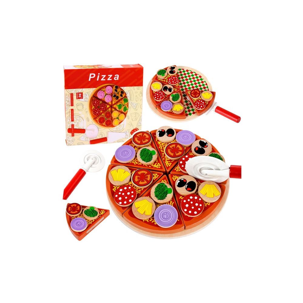 Drewniany Zestaw Do Krojenia Pizza Na Rzepy Kółko Do Krojenia Deska