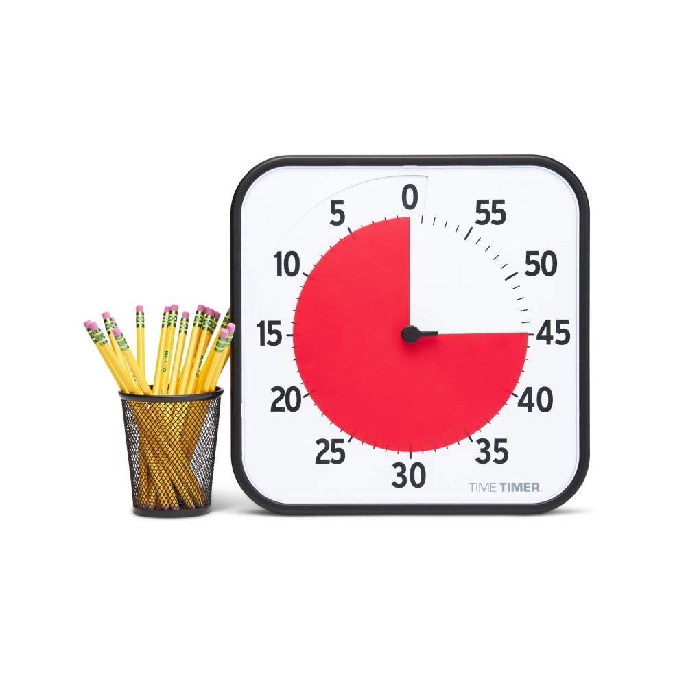Laikmatis / atgalinio skaičiavimo laikrodis - Time Timer audible Large su Magnetais (30x30 cm), JAC5109
