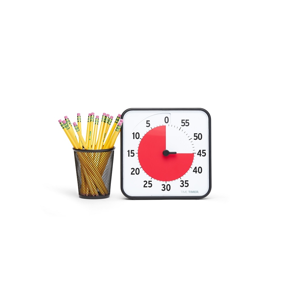 Laikmatis / atgalinio skaičiavimo laikrodis - Time Timer audible Medium su Magnetais (18x18 cm), JAC5108