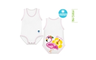 Growing body Bio Cotton Summer 0-36m flamingo