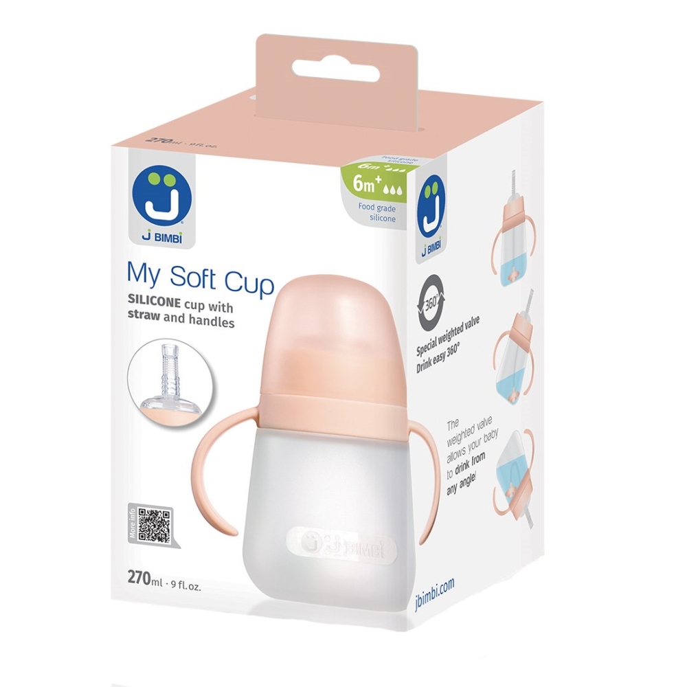 Cups My soft cup 6m+ 270ml peach