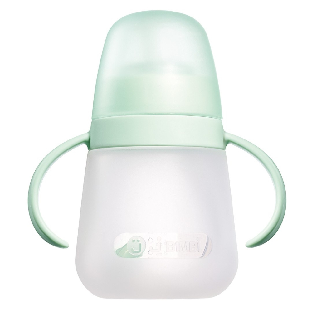 Minkštas silikoninis puodelis su šiaudeliu „My soft cup“ 6 mėn. ir vyresniems, 270 ml, mėtų spalvos-Maitinimui, Indai, įrankiai,