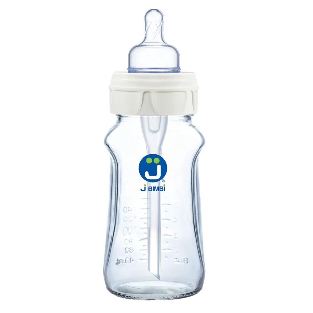 Stiklinis maitinimo buteliukas „Super“ 260 ml, apsaugantis nuo dieglių-Maitinimui, Buteliukai ir žindukai-e-vaikas
