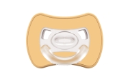 2-pack. Smart pacifiers Glee 16m+ beige-mustard