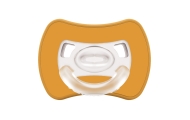 2-pack. Smart pacifiers Glee 16m+ beige-mustard