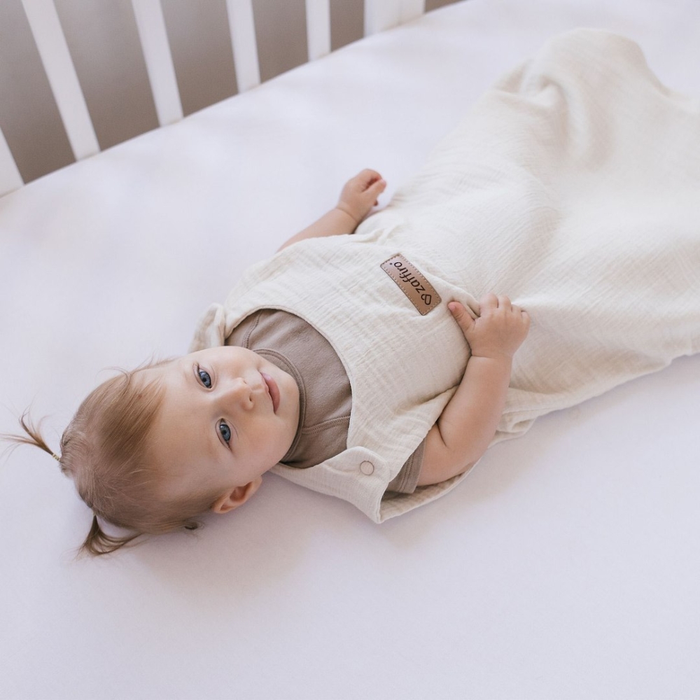 Sleeping bag muslin 0,5 TOG Malaga 6-12m vanilla