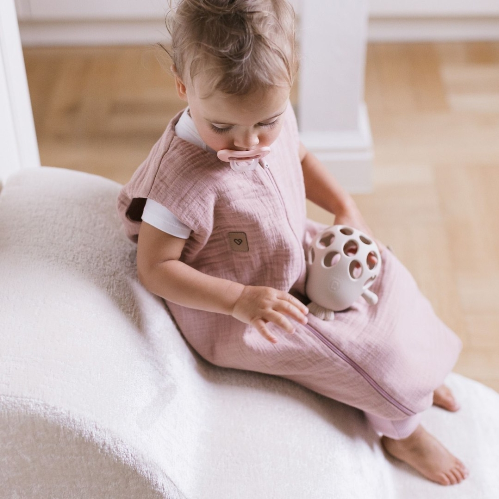 Sleeping bag with legs muslin 0,5 TOG Malaga 2-4y baby pink