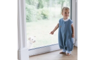 Sleeping bag with legs muslin 0,5 TOG Malaga 1-2y baby blue