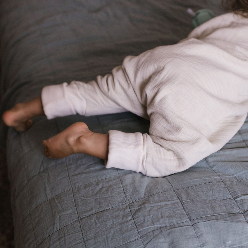 Sleeping bag with legs muslin 1,5 TOG Malaga 1-2y vanilla