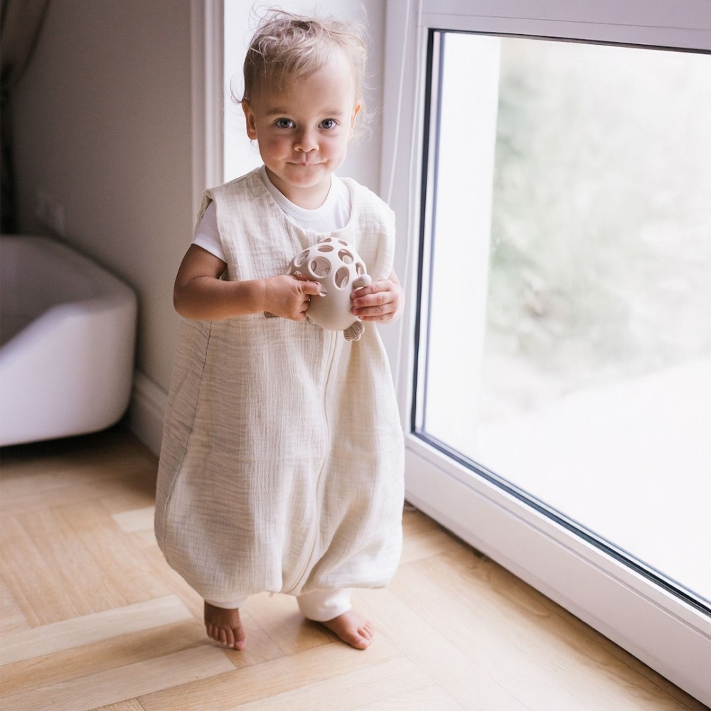 Sleeping bag with legs muslin 1,5 TOG Malaga 1-2y vanilla