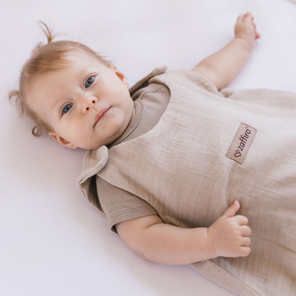 Sleeping bag muslin 1,5 TOG Malaga 6-12m beige