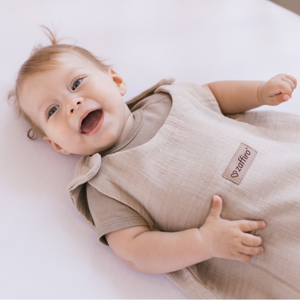 Sleeping bag muslin 1,5 TOG Malaga 6-12m beige