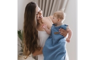 Sleeping bag muslin 1,5 TOG Malaga 0-6m baby blue