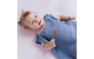 Sleeping bag muslin 1,5 TOG Malaga 6-12m baby blue