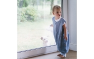 Sleeping bag with legs muslin 1,5 TOG Malaga 2-4y baby blue