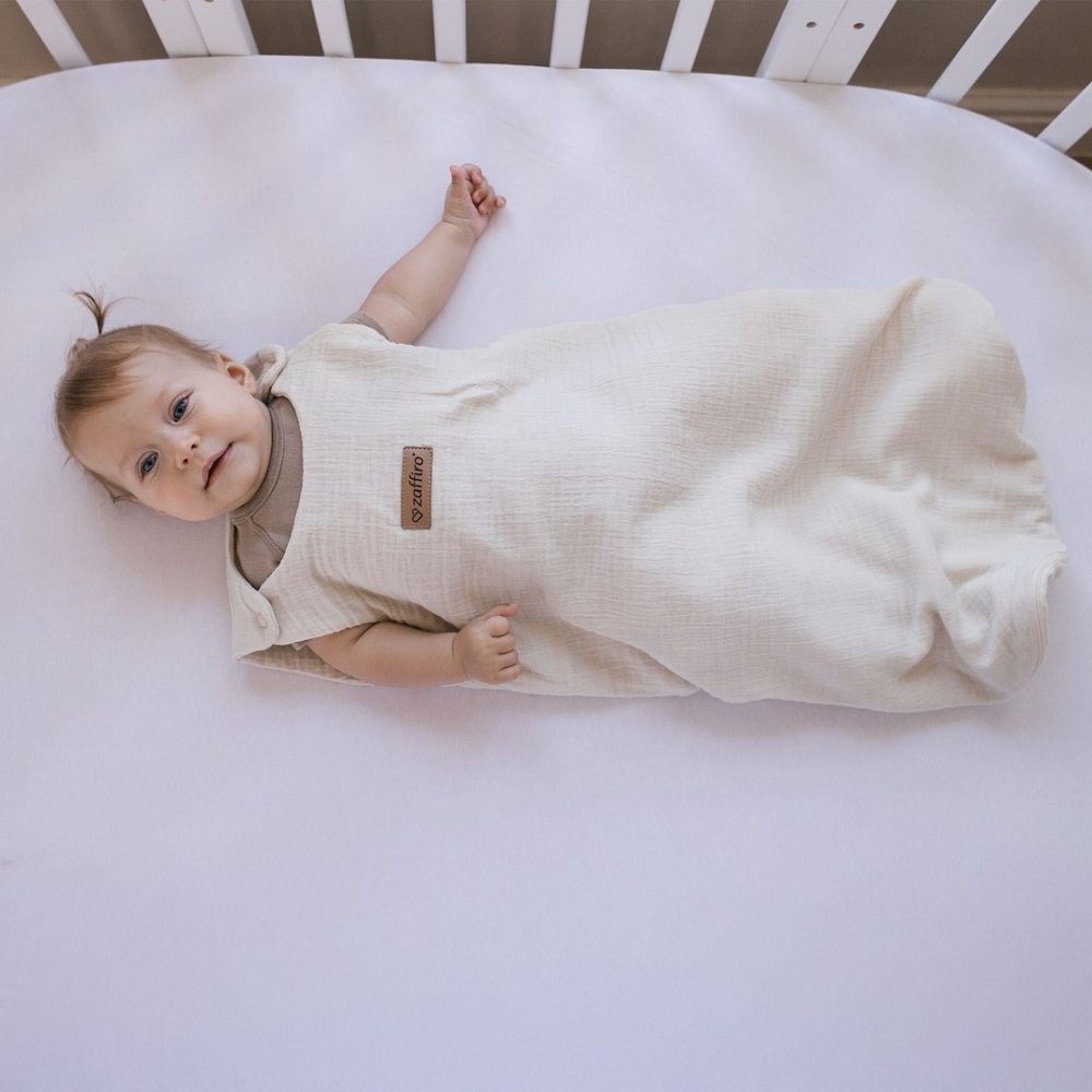 Sleeping bag muslin 2,5 TOG Malaga 6-12m vanilla