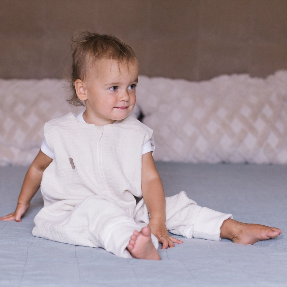 Sleeping bag with legs muslin 2,5 TOG Malaga 1-2y vanilla